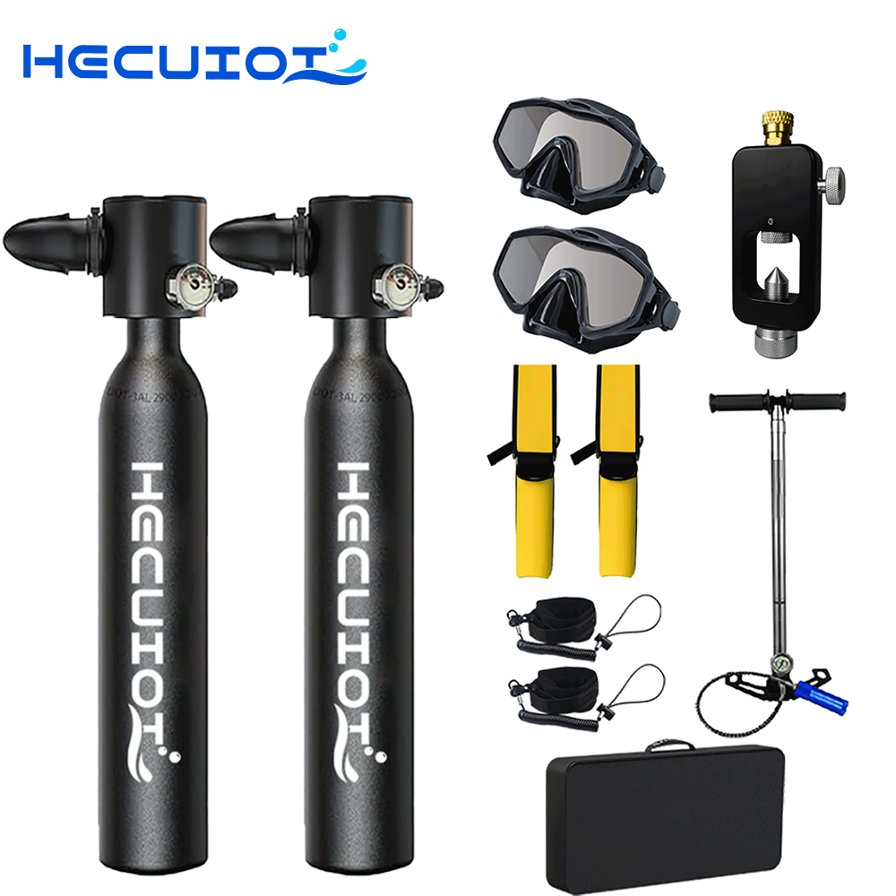 Snorkel Set - HECUIOI Mini tanque de buceo equipo