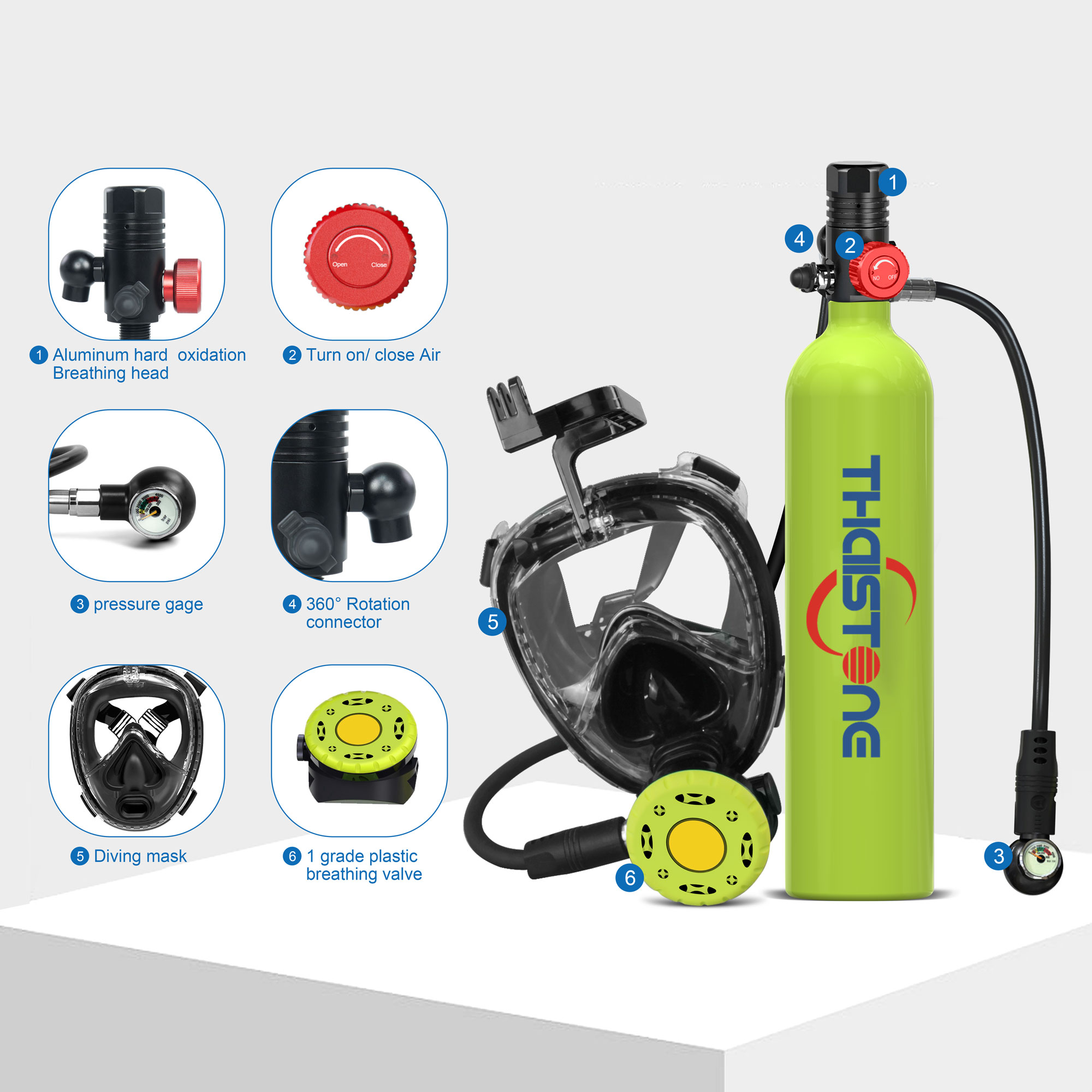 Tanque de oxígeno para buceo T - Diving Mask reseña y precio
