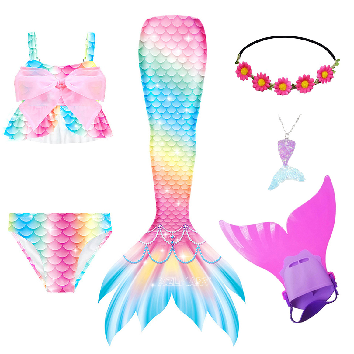 Traje de baño de cola de siren - Flippers Swimming reseña y precio