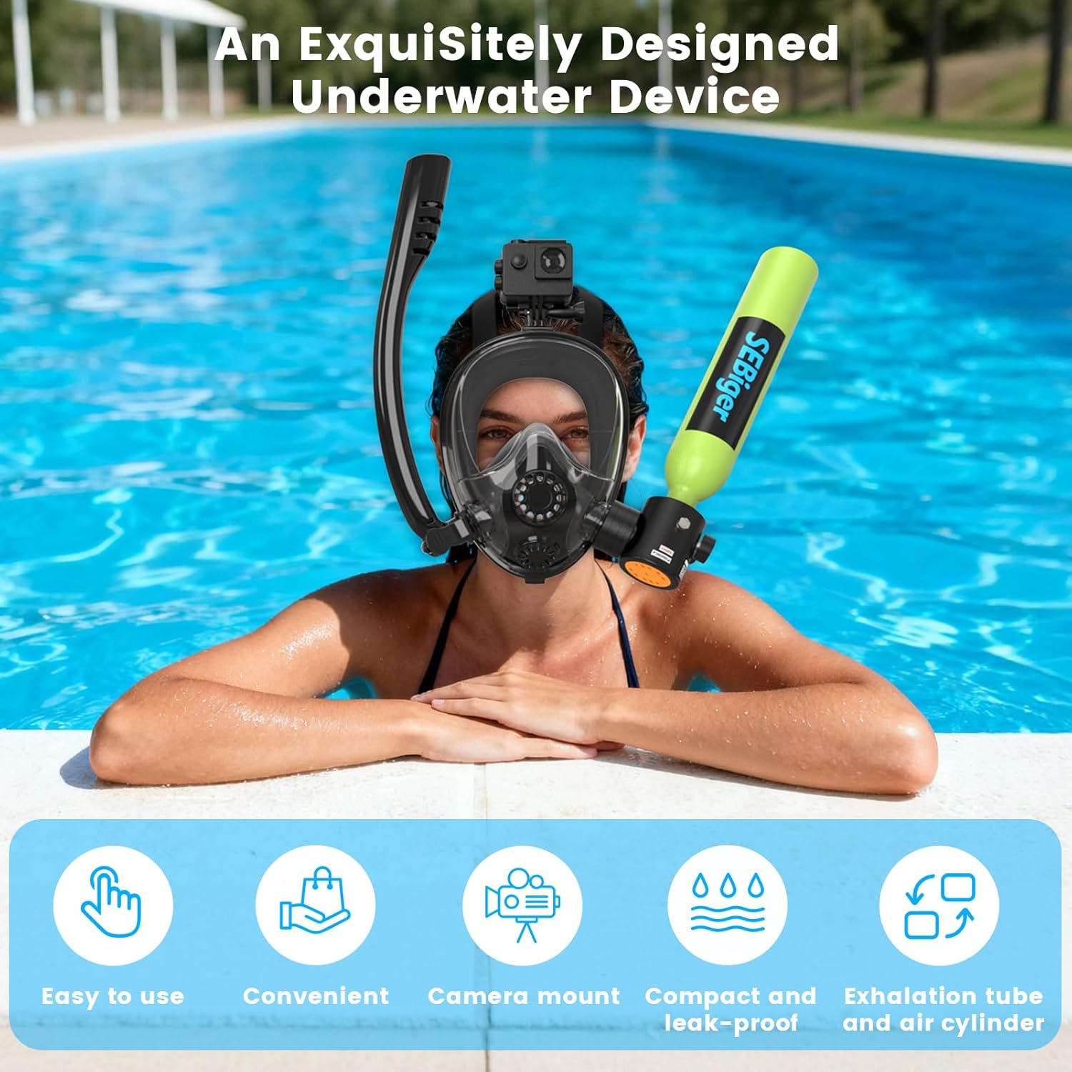 Mini Tanque de Buceo de 0.5L c - Snorkel Set reseña y precio